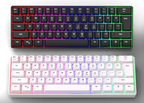 RGB žaidimų USB šviečianti klaviatūra - mini 60 % kompiuterio klaviatūra 61 klavišas