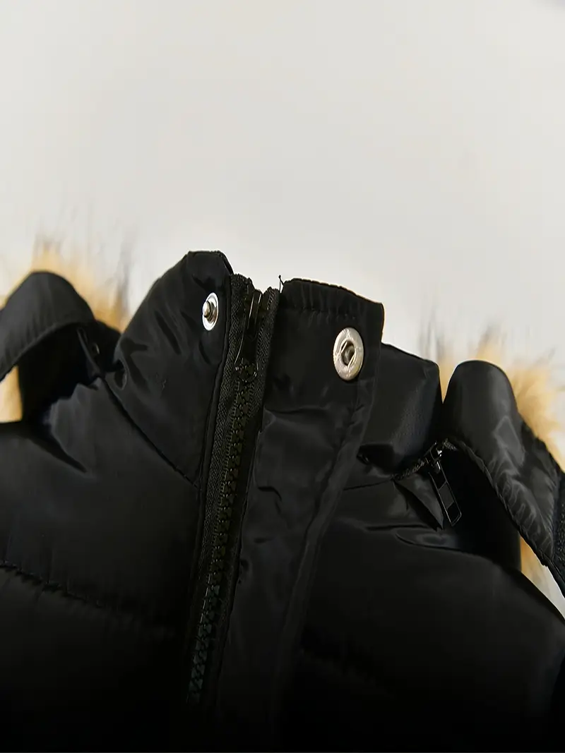 Boys' Casual Hooded Winter Coat - Fleece-Lined Zip-Up Jacket