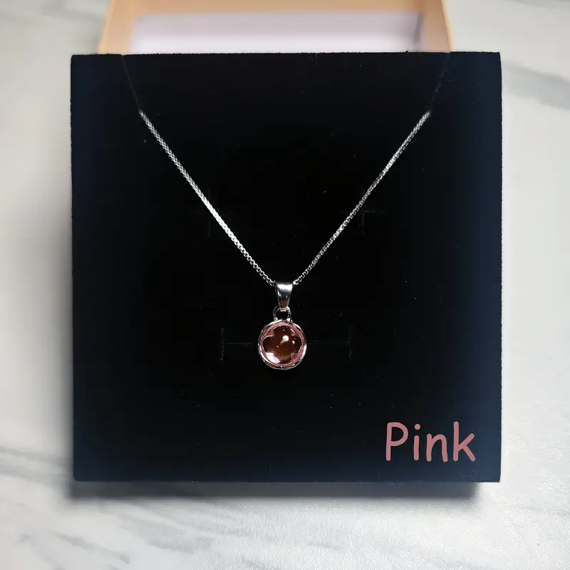 Elegant Blue Gemstone Pendant Necklace - Turquoise with Sparkling Accents