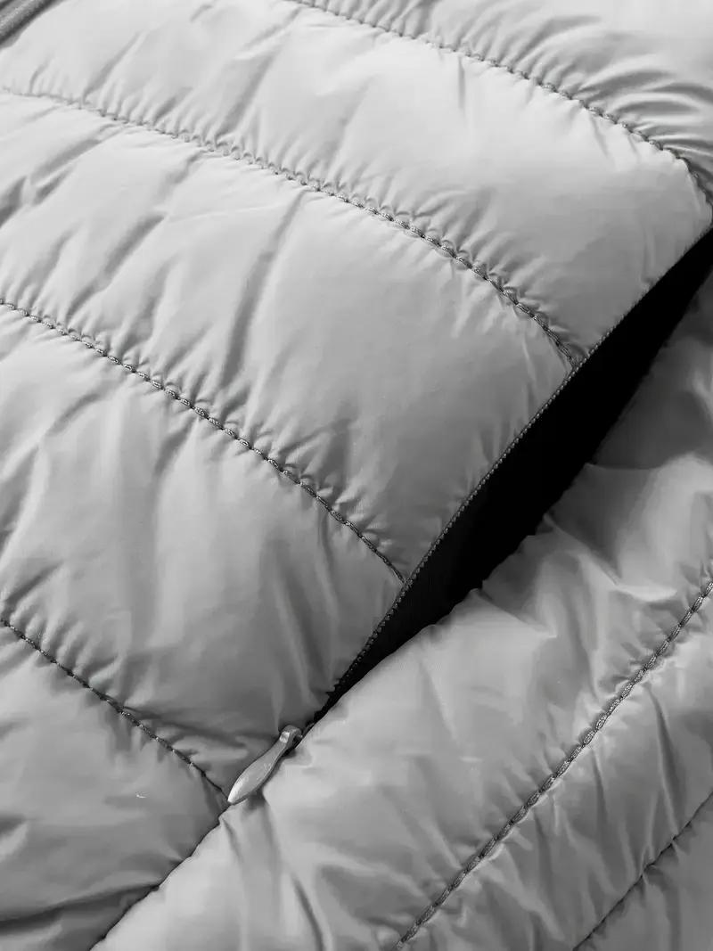 Men's Lightweight Hooded Winter Jacket - Full-Zip Coat with No Bulk Design