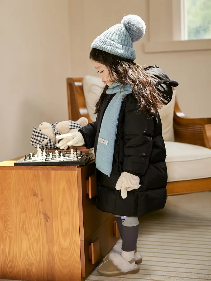 Winter 2025 Thickened Bear Ear Hooded Coat - Cute Winter Jacket