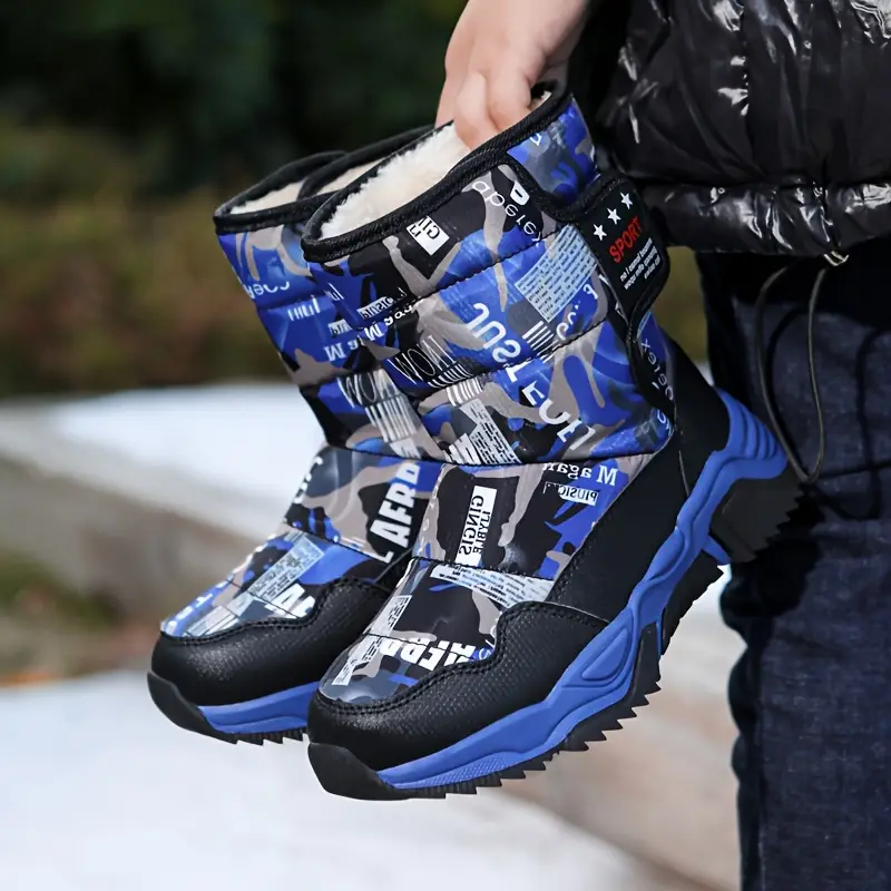 Boys' Winter Snow Boots with Fleece