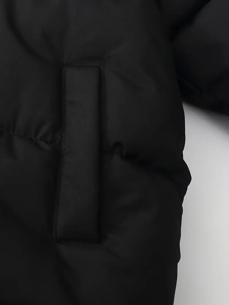 Fashionable Thickened Mid-Length Hooded Jacket for Kids Ages 3-14