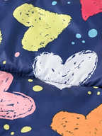 Girls' Reversible Hooded Winter Jacket - Two-in-One Coat with Animal Print