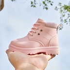 DACLAY Youngsters' High-Top Outdoor Boots - Retro Style with Zipper & Tassel Detail