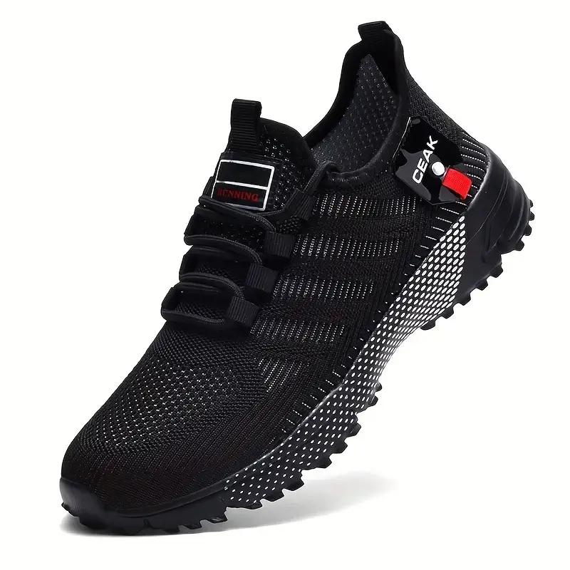 Men's Breathable Mesh Sneakers - Lightweight Low-Top Training Shoes