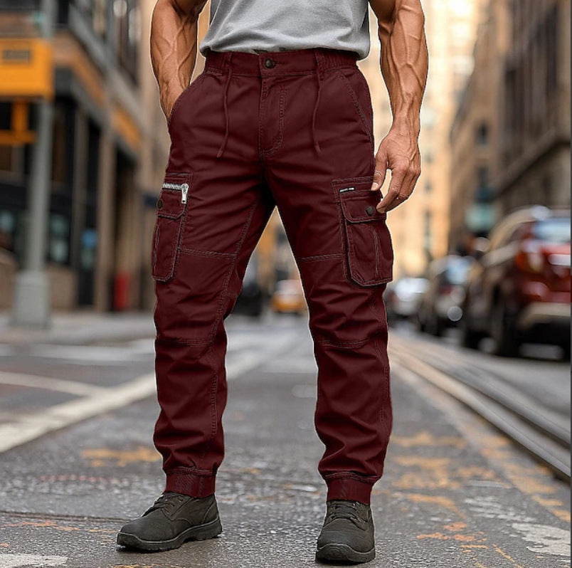 European And American Men's Oversized Trousers Fashion Multicolor Leisure Tappered Overalls