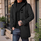 Mid-length Men's Hooded Casual Workwear Shell Jacket