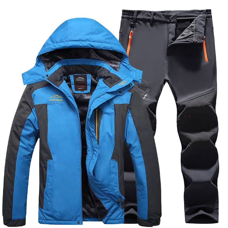 Outdoor Windproof And Frost-proof Men's Jacket and Pants Set