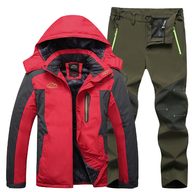 Outdoor Windproof And Frost-proof Men's Jacket and Pants Set