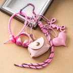 Fashion Bow Earphone Miu Series Braided Rope Bag Pendant Keychain