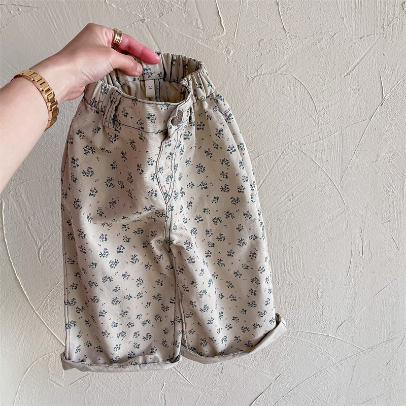 Autumn Washed Cotton Harem Pants Girls' Casual Pants